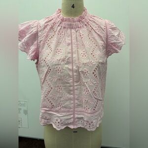 Jennifer & Grace - Pink Lace Embroidered Women's Top - medium